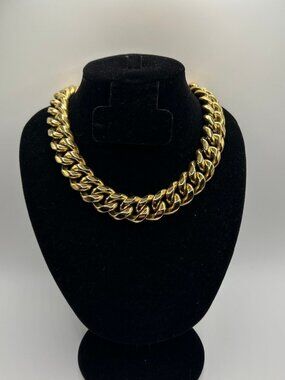 Mens Cuban Chain & Bracelet Set Real Gold Stainless Steel Plated 18mm 18in New